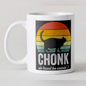 HANDMADE Funny Cat “Chonk…” Ceramic Mug